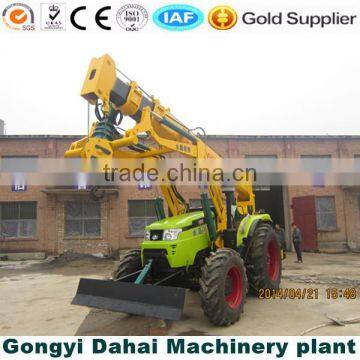 Wheeled Type Tractor Mounded Crane With Drilling Machine for 6 Meters Depth Hole Drilling photo-4