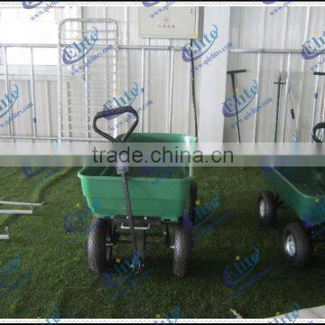 New 600 Lbs Steel Poly Rolling Garden Yard Utility Dump Tool Cart , Garden Dump Wagon photo-3