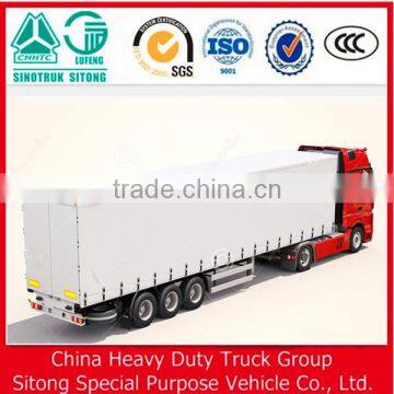 3 Axle 45T Curtain Sider Semi Trailer/curtain Trailer/curtain Box Semitrailer With Air Suspension