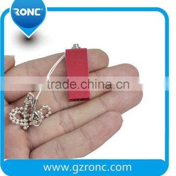 Sliver Keychain Cell Phone Accessory Brown Leather 32GB USB Flash Drive photo-4