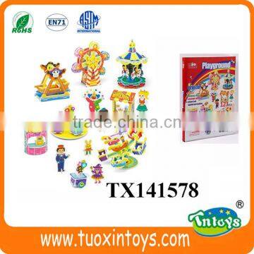 3D Paper Puzzle Castle Building Designs Intelligent Toys for Kids 66pcs photo-5