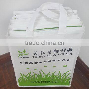 Wholesale Accept Custom Printed Certified Compostable PLA Non-woven Shopping Bag photo-2