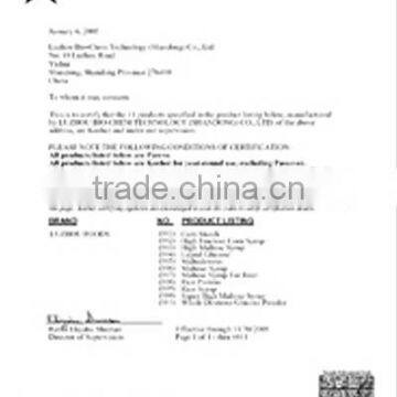 STAR-K KOSHER Certificate