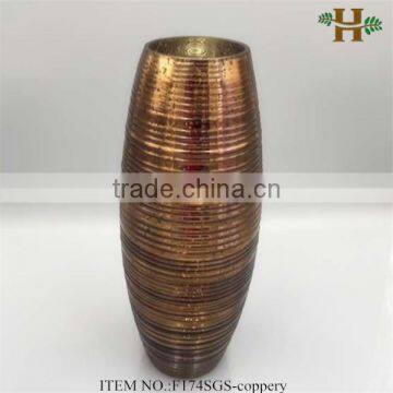 handblown covered coppery glass vases manufacturer