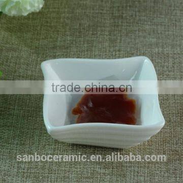 Wholesale stock white porcelain soy sauce dishstock white ceramics sauce dish