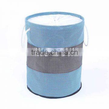 Folding Laundry Hamper With Closing, Bathroom Basket photo-3