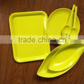 Degradable Wholesale Serviceable bamboo fiber plates set