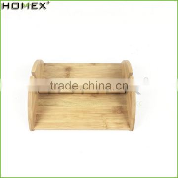 Natural bamboo fancy tissue box holder Homex-BSCI