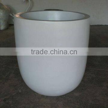 Fiberglass round flowerpot