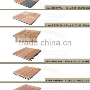 Waterproof Wpc DIY Floor Tiles, Non-slip Interlocking Floor Tiles, Wpc Interlocking Plastic Base Deck photo-5