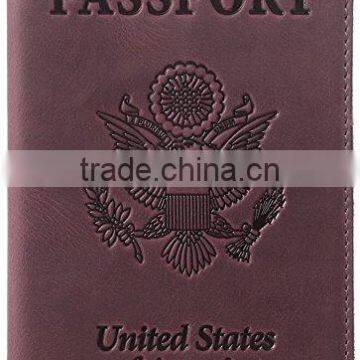 LOW Price High Quality Men Black Custom Genuine Leather Passport Holder COVER photo-5