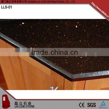 Strict Process Polished Black Galaxy Granite Countertop photo-5