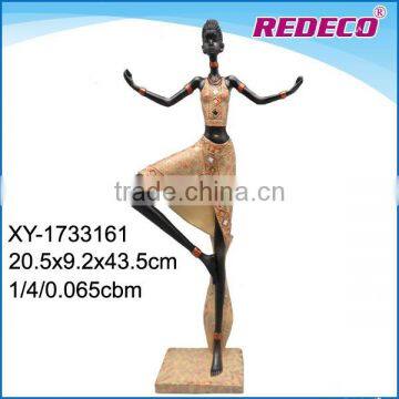 hot sale decorative polyresin yoga black women figurine