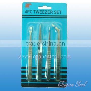 4pcs Tweezers with blister card pacjage ET117