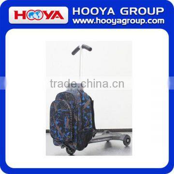 Colorful Pattern Printing fabric folding Luggage Travel Luggage with scotter