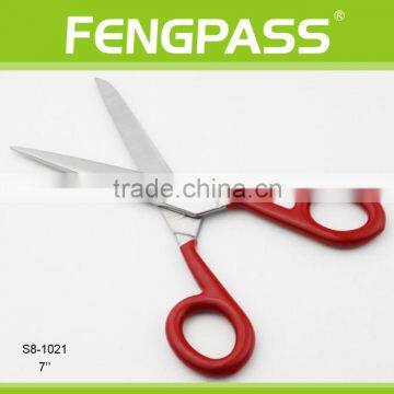 S8-1021 17.8CM 2Cr13 Full Stainless Steel With Plastic Coating Handle Sewing Scissors photo-2