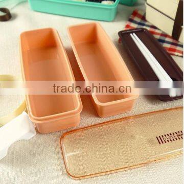 Cute Lunch Box Bento With Chopsticks High Heat Resistance Gift Made in China,CUSTOM Plastic Lunch Box,hot New Product for 2015 photo-2