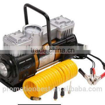 Tire Inflator, BACOENG Portable Air Compressor Kit - Double Cylinder - DC12V - Pump to 150 Psi - With Gauge & Light - Best for C photo-4