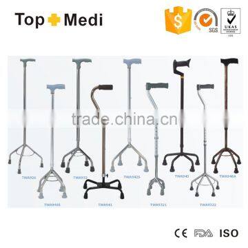 Topmedi retractable four-legged elderly cane walking stick