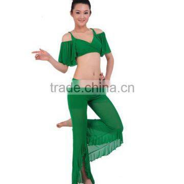 Women sexy Off Shoulder Top belly dance pants set JYS66