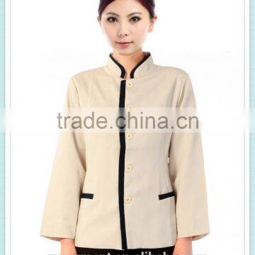 2016 OEM hotel waitress uniform staff uniform high quality