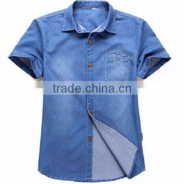Washed Mens Casual Jeans Dress Shirt,casual Clothes 2015 Summer Trend Tshirt,jeans Men Shirt photo-4