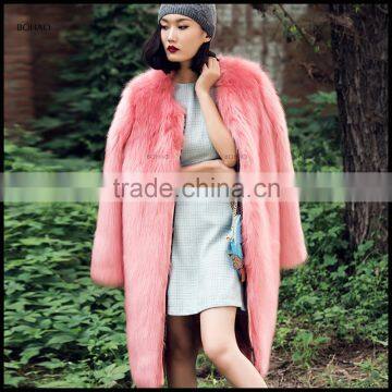 Fashion Ladies Winter Long fox fur Wool Fur Clothes Coat from China