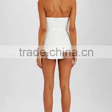 Strapless Playsuit Waist Bow-tie Sexy Women Rompers Playsuit for Summer photo-5