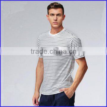 oem service striped handsome blank designer embroidered tshirts for men