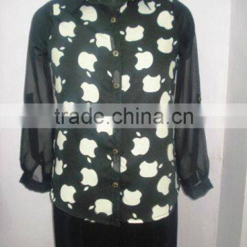 LADIES BLOUSE WITH GEORGETTE SLEEVES (Garment Stock Lots / Apparel Stock / Stocklots / Garment Apparel From India) photo-2