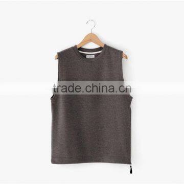 2016 men's french terry vest autumn winter tank top for gentlemen thick vest for wiinter