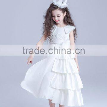 2017 Children Dress Embroidery Design Child Long Wedding Dress photo-4