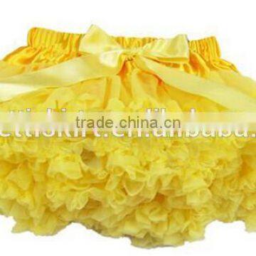 Pure Colors Fluffy Puffy Tutu Skirt Chiffon Bowknot Soft Baby Girl Mini Dress photo-4
