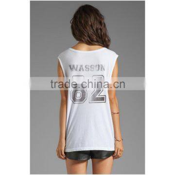 Custom Printing Muscle Tee for Women Sleeveless Muscle Tee for Women photo-3