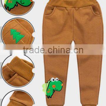 China Supplier Boy Trousers Wholesale100%Cotton Kids Wear Casual Children Embroidery Trouser Pants