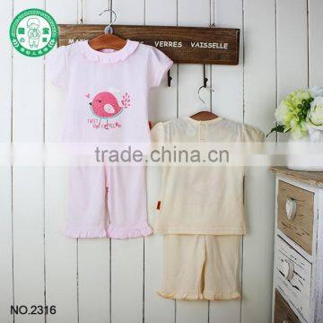 OEM Branded 2 Pieces Matching Baby Girl Set Wholesale Summer Baby Girl Clothes