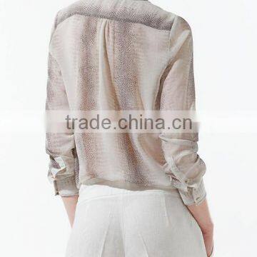 Runwaylover 109 Europe Style 2017 Ladies Fashion Chiffon Transparent Blouse photo-2