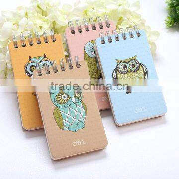 Cheap card board memo pad customizable wire-o blank notepad