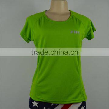 2014 Promotion Crewneck Dry Fit girls sexy sports t shirt