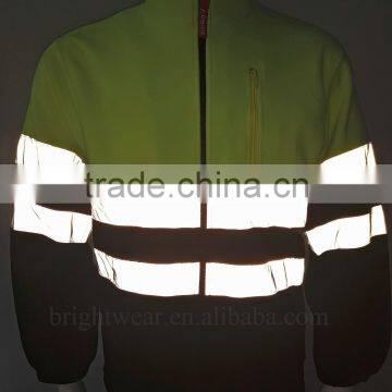 Men's Top Two-color High Visibility Polar Jacket Safety Sweatshirt With Reflective Tapes photo-4