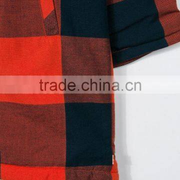 Kids Red and Black Cotton Large Checked Pattern Jacket Parka photo-3