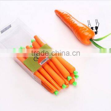 Cute Novel Vegetable Carrot Shape Promotional Gel Pen Gift for Schoold Kids photo-3