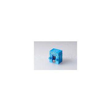 Color  Blue 90 Degree Plastic RJ45 Female Jack 8P8C Single Port No Shield