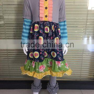 Hottest Baby Clothing Sets Mustard Pie Remake Children Boutique Outfit