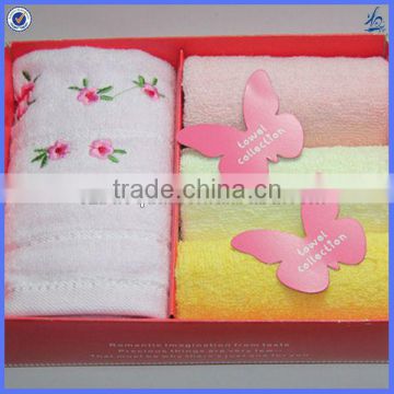 wedding favor gift towel set in gift box cake/gift packed towel