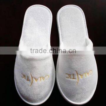 Open Toe Customize Guangzhou Disposable Hotel Towel Slippers Wholesale photo-4