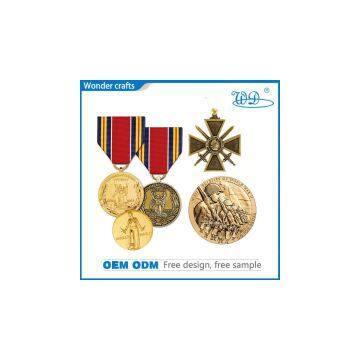 Custom high qualityengrave aluminum alloy british german war medals ww2 army defence campaign medals