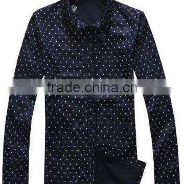 dot long sleeve latest shirt designs for men,Lapel