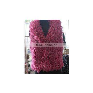 young lady fashional warmly vest