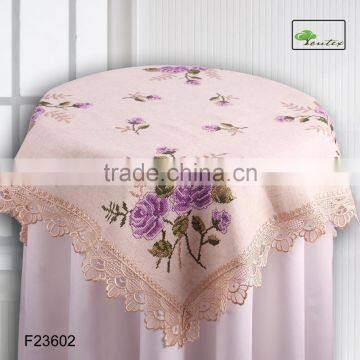 cross embroidered table cloth